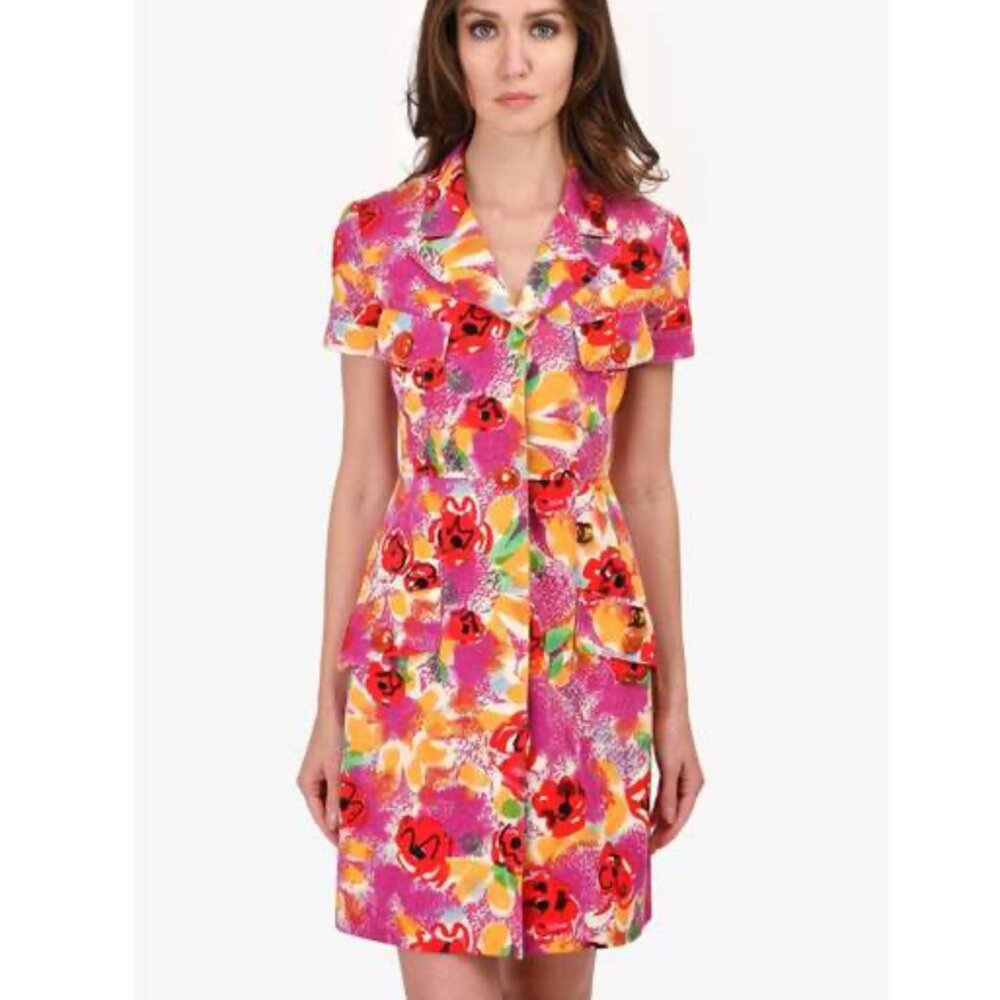 Chanel Vintage Printed Dress